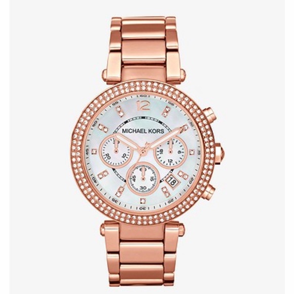 Michael Kors Parker Rose Gold Watch - Picture 1 of 5